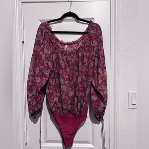 Free People Paisley Bodysuit